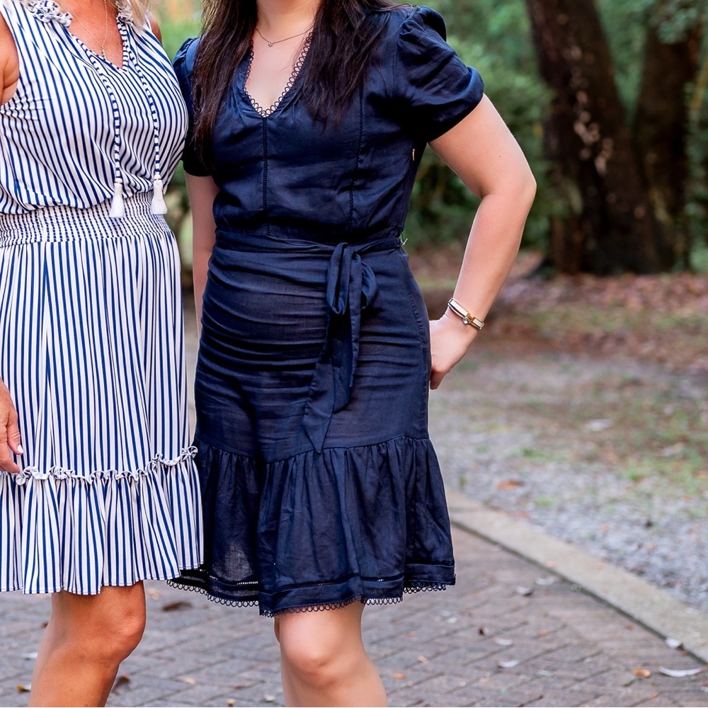 Draper James Navy Mini Dress - Picture 2 of 9
